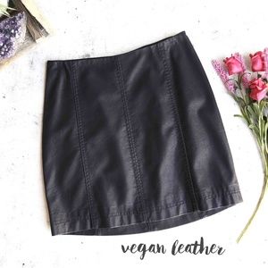 NWT Free People Leather Skirt
